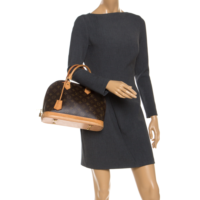 

Louis Vuitton Monogram Canvas Alma PM Bag, Brown