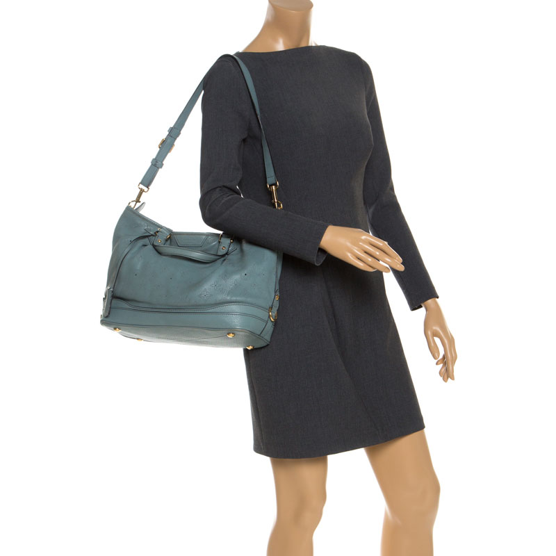 Louis Vuitton, Bags, Louis Vuitton Stellar Mahina Ciel Blue Leather Bag
