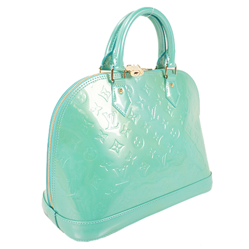 

Louis Vuitton Blue Lagon Vernis Leather Alma PM Bag