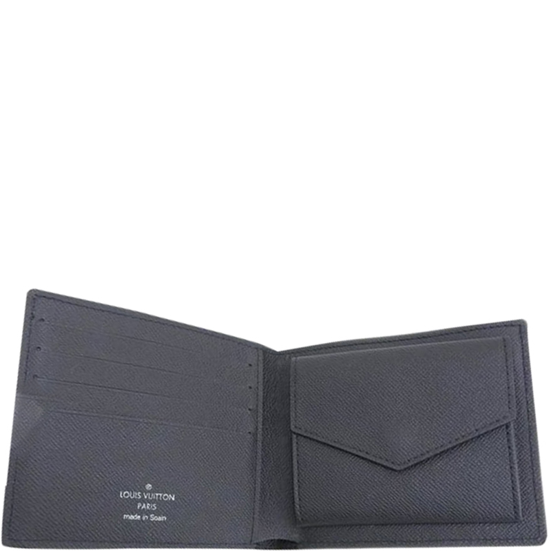 

Louis Vuitton Noir Epi Leather Marco Double Fold Wallet, Black