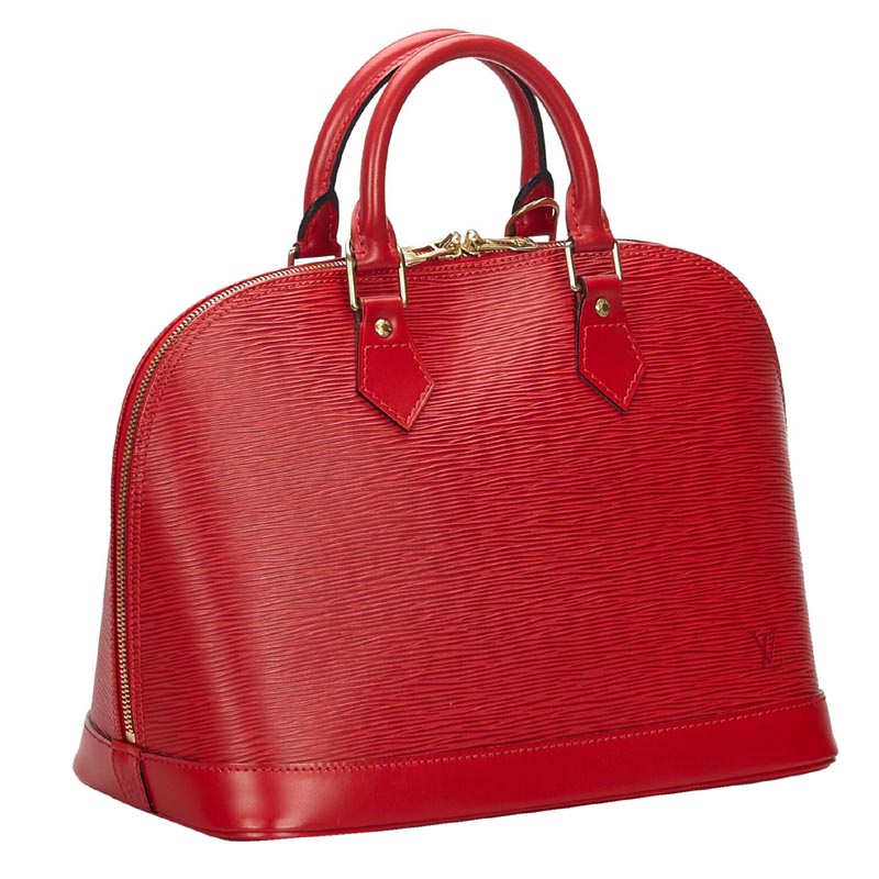 

Louis Vuitton Red Epi Leather Alma PM Bag