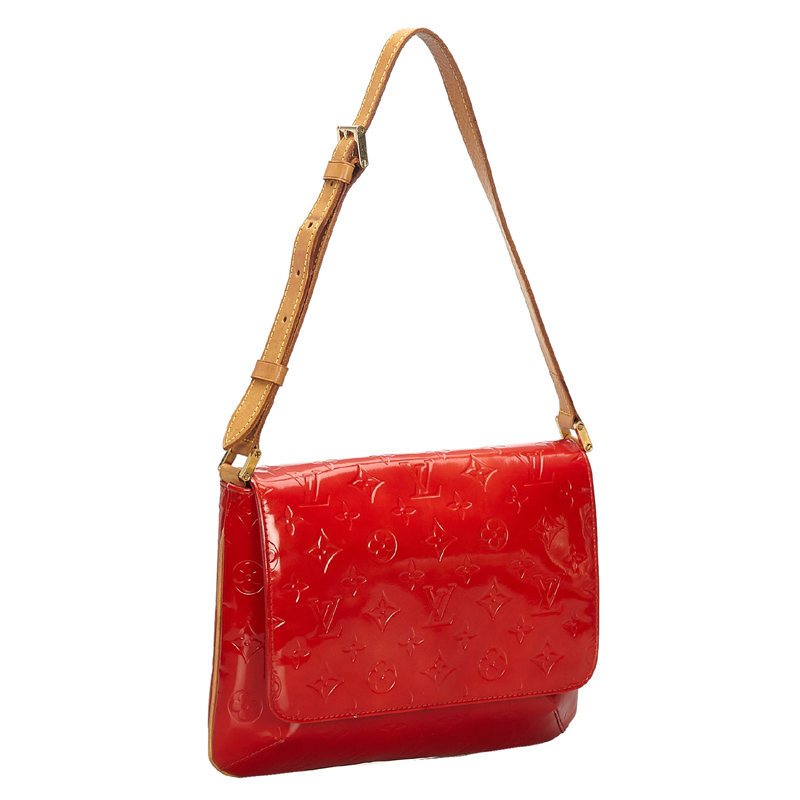 

Louis Vuitton Red Monogram Vernis Thompson Street Bag