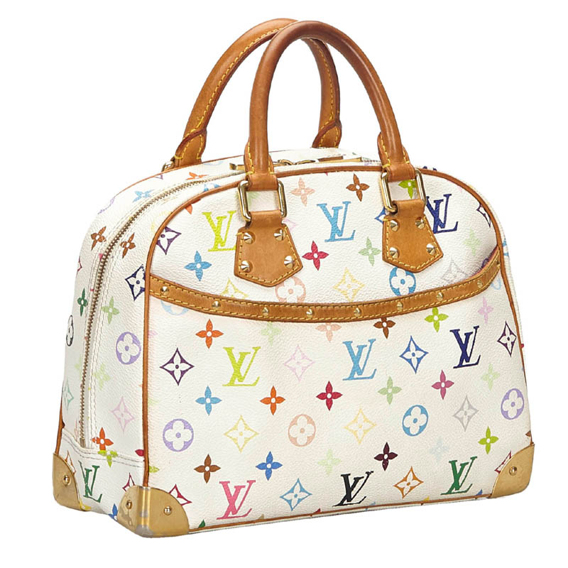 

Louis Vuitton White Monogram Multicolore Trouville Bag