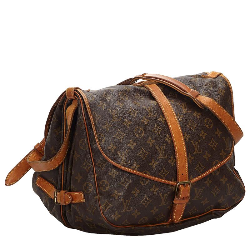 

Louis Vuitton Monogram Canvas Saumur 35 Messenger Bag, Brown