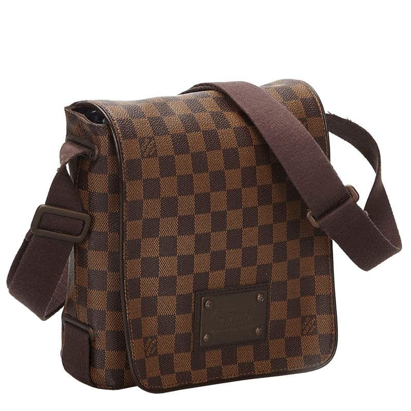 

Louis Vuitton Damier Ebene Canvas PM Brooklyn Messenger Bag, Brown