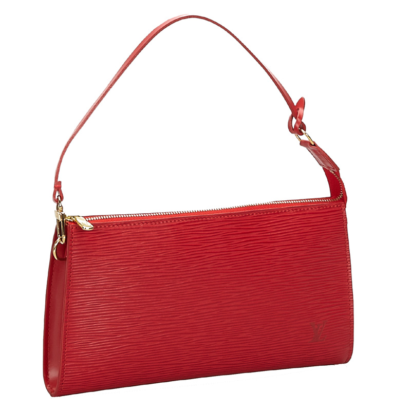 

Louis Vuitton Red Epi Leather Pochette Accessoires Bag