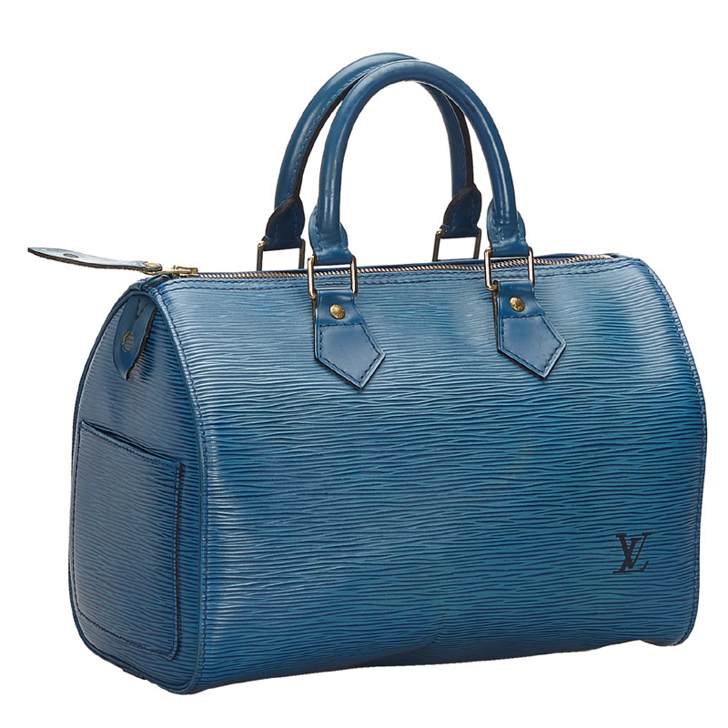 

Louis Vuitton Toledo Blue Epi Leather Speedy 25 Bag