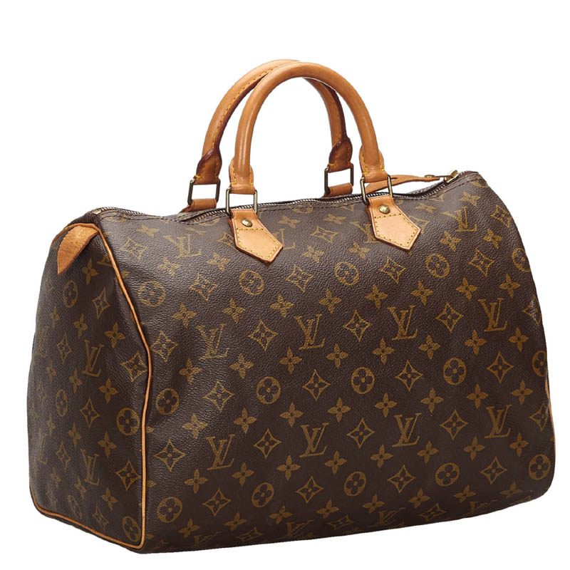 

Louis Vuitton Monogram Canvas Speedy 35 Bag, Brown