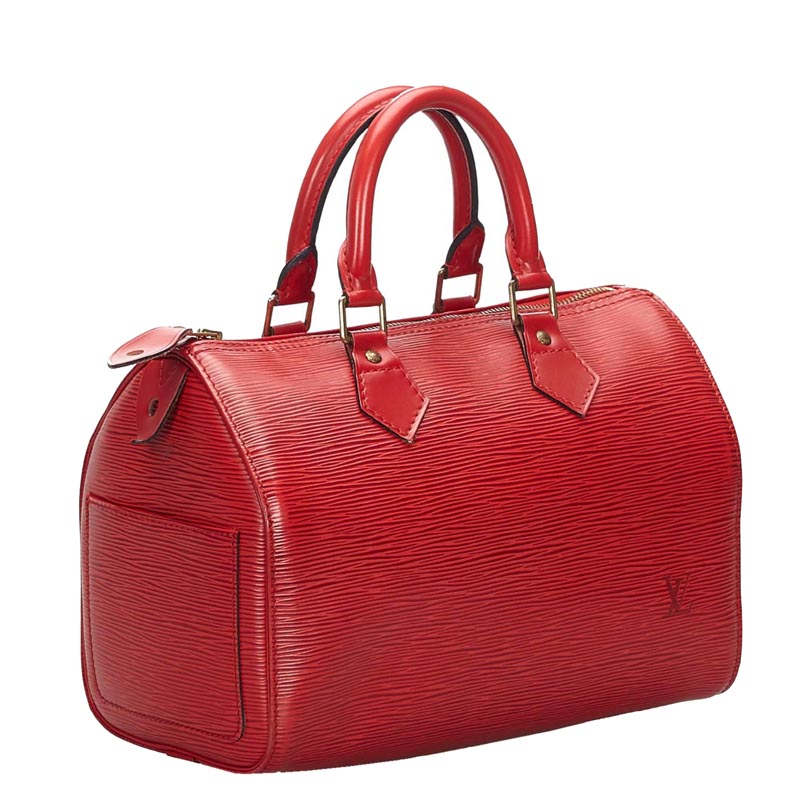 

Louis Vuitton Castilian Red Epi Leather Speedy 25 Bag