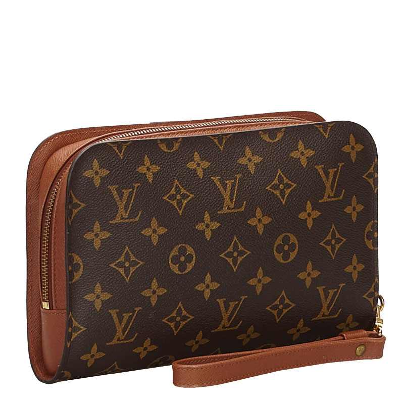 

Louis Vuitton Monogram Canvas Orsay Clutch, Brown