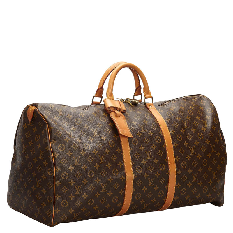 

Louis Vuitton Monogram Canvas Keepall Bandouliere 60 Bag, Brown