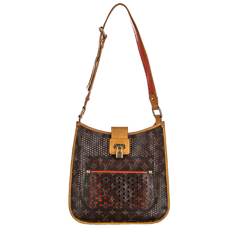 Louis Vuitton Limited Edition Monogram Perforated Musette Orange