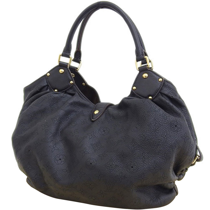 

Louis Vuitton Noir Mahina Leather Shoulder Bag, Black