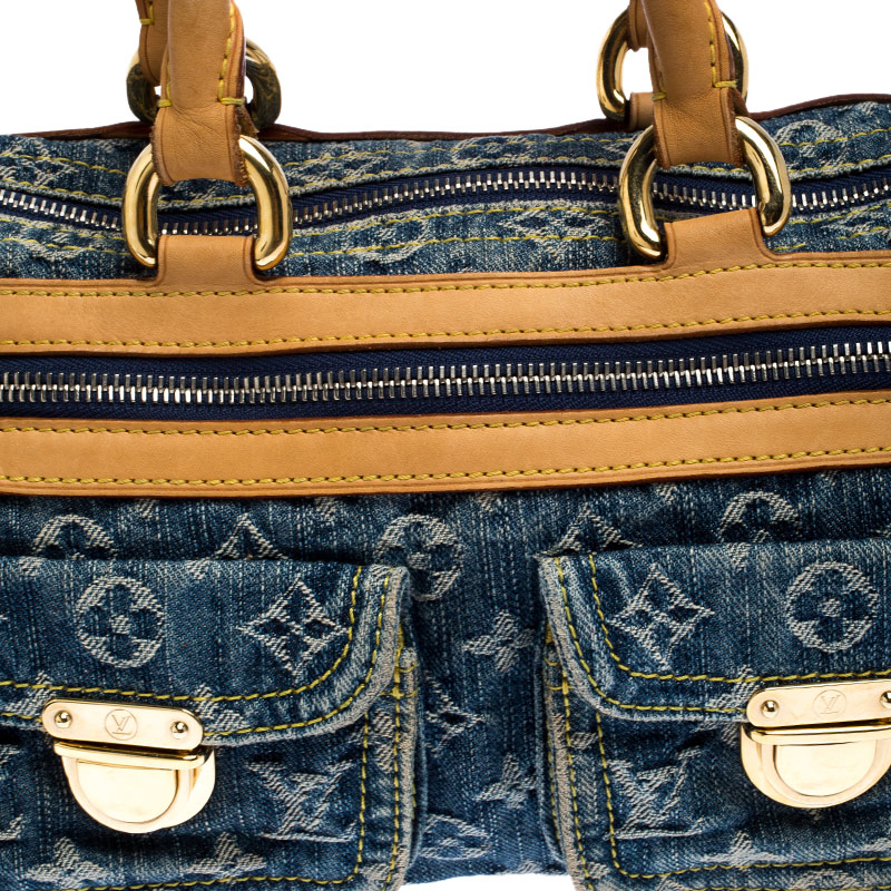 Louis Vuitton Blue Monogram Denim Neo Speedy Bag ○ Labellov