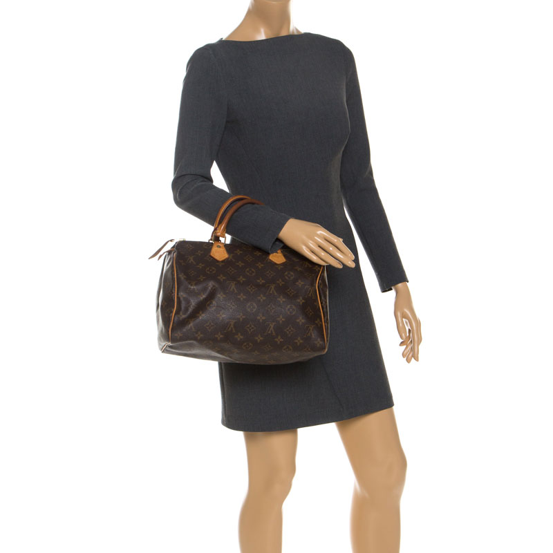 

Louis Vuitton Monogram Canvas Speedy 30 Bag, Brown