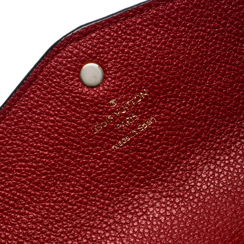 Louis Vuitton M62213 Portefeuille Sarah Wallet Monogram Empreinte Leather  Berry