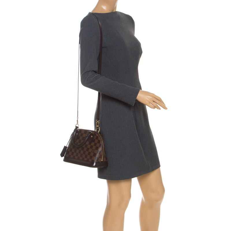 

Louis Vuitton Damier Ebene Canvas Alma BB Bag, Brown