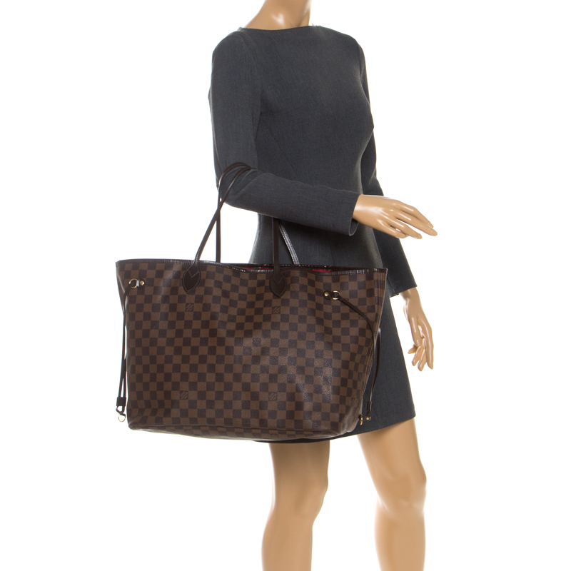 

Louis Vuitton Damier Ebene Canvas Neverfull GM Bag, Brown