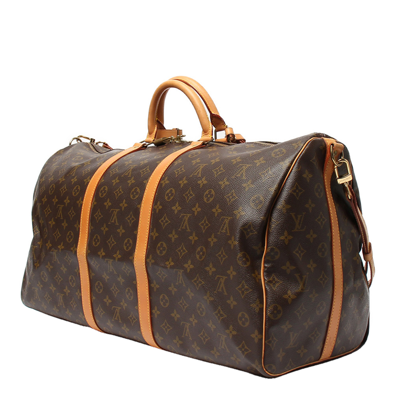 

Louis Vuitton Monogram Canvas Keepall Bandouliere 60, Brown