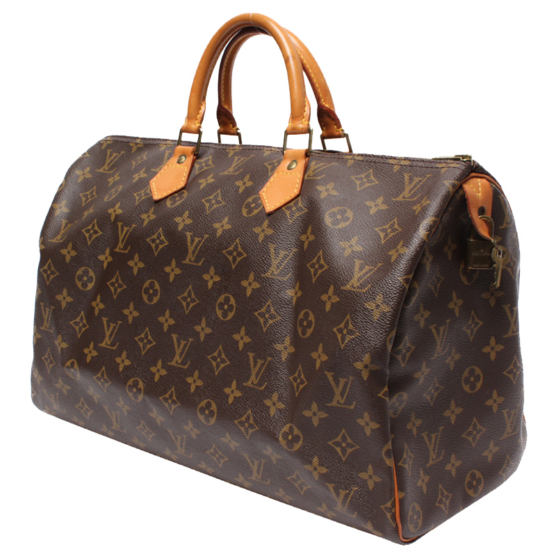 

Louis Vuitton Monogram Canvas Speedy 40 Bag, Brown