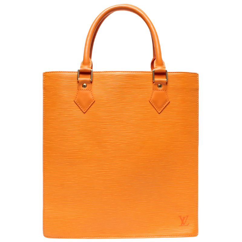 Louis Vuitton Orange Epi Leather Sac Plat Pm Bag Louis Vuitton Orange Epi Leather Sac Plat Pm Bag
