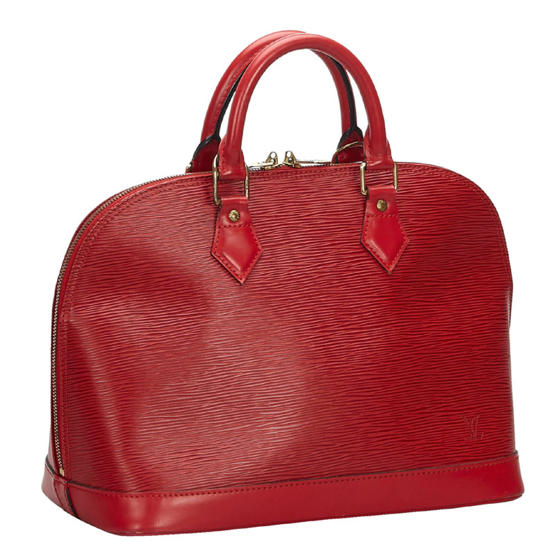 

Louis Vuitton Red Epi Leather Alma PM Bag