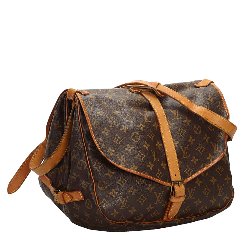 

Louis Vuitton Monogram Canvas Saumur 35 Messenger Bag, Brown