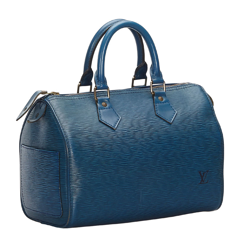 

Louis Vuitton Toledo Blue Epi Leather Speedy 25 Bag