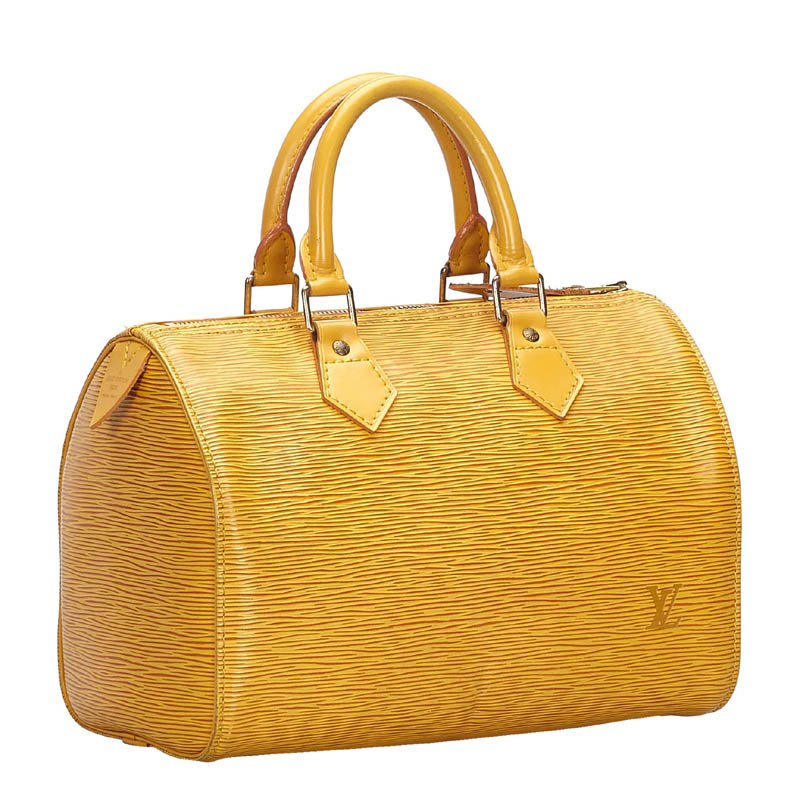 

Louis Vuitton Yellow Epi Leather Speedy 25 Bag