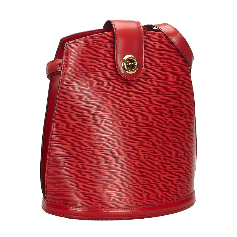 

Louis Vuitton Red Epi Leather Cluny Bag