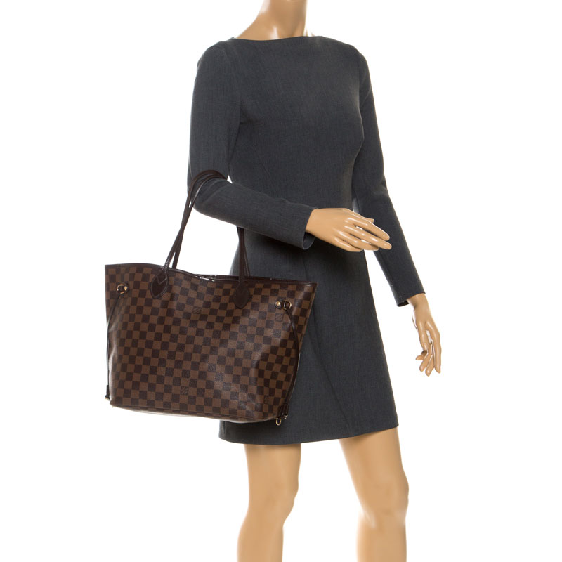 

Louis Vuitton Damier Ebene Canvas Neverfull MM Bag, Brown