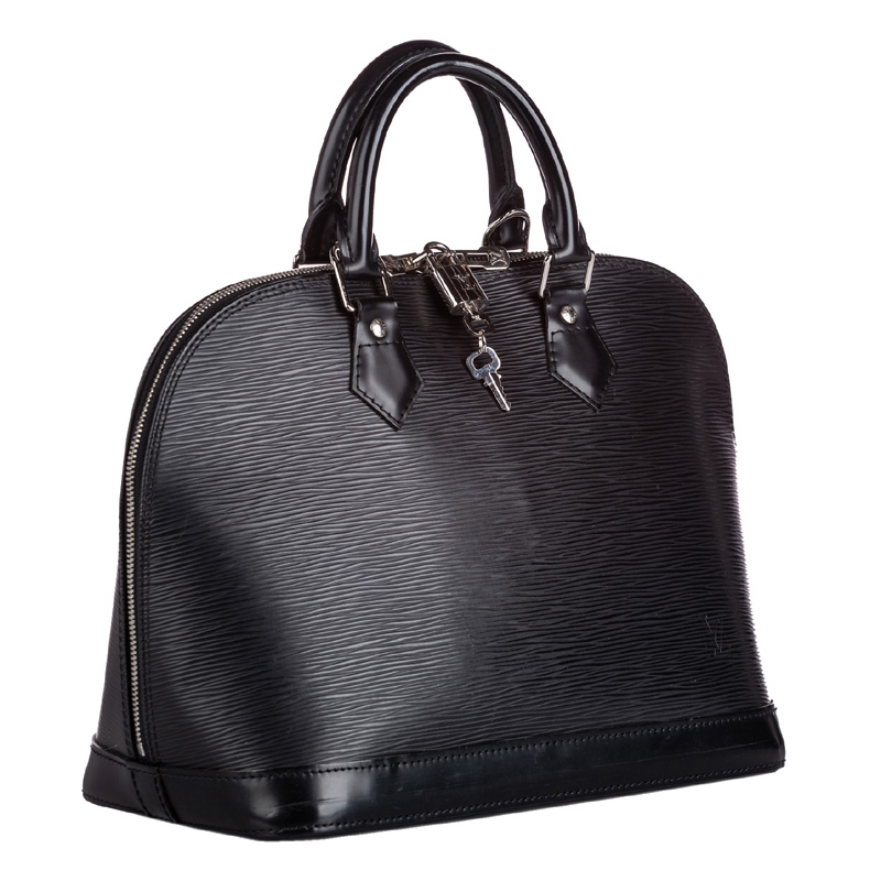 

Louis Vuitton Black Epi Patent Leather Alma PM Bag