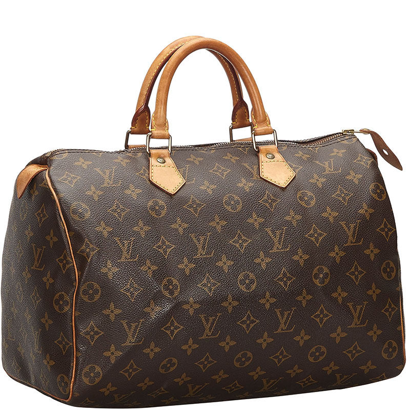 

Louis Vuitton Monogram Canvas Speedy 35 Bag, Brown