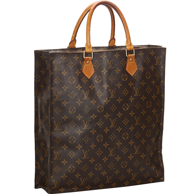 

Louis Vuitton Monogram Canvas Sac Plat Tote, Brown