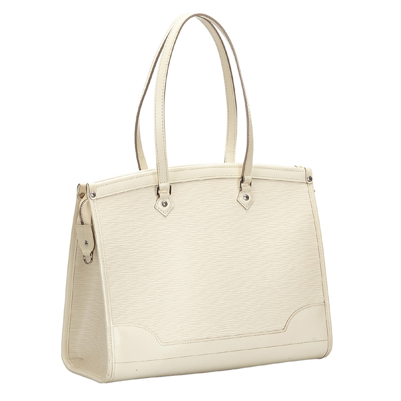 

Louis Vuitton White Epi Leather Madeleine GM Bag