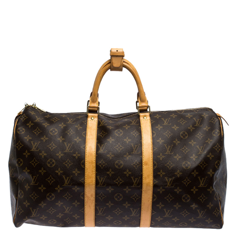Pre Owned Louis Vuitton Monogram Canvas Keepall 50 Bag