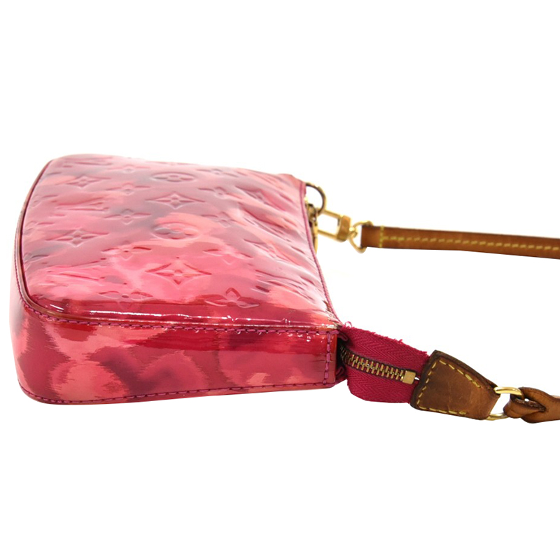 

Louis Vuitton Rose Velours Vernis Pochette Accessorie NM, Pink