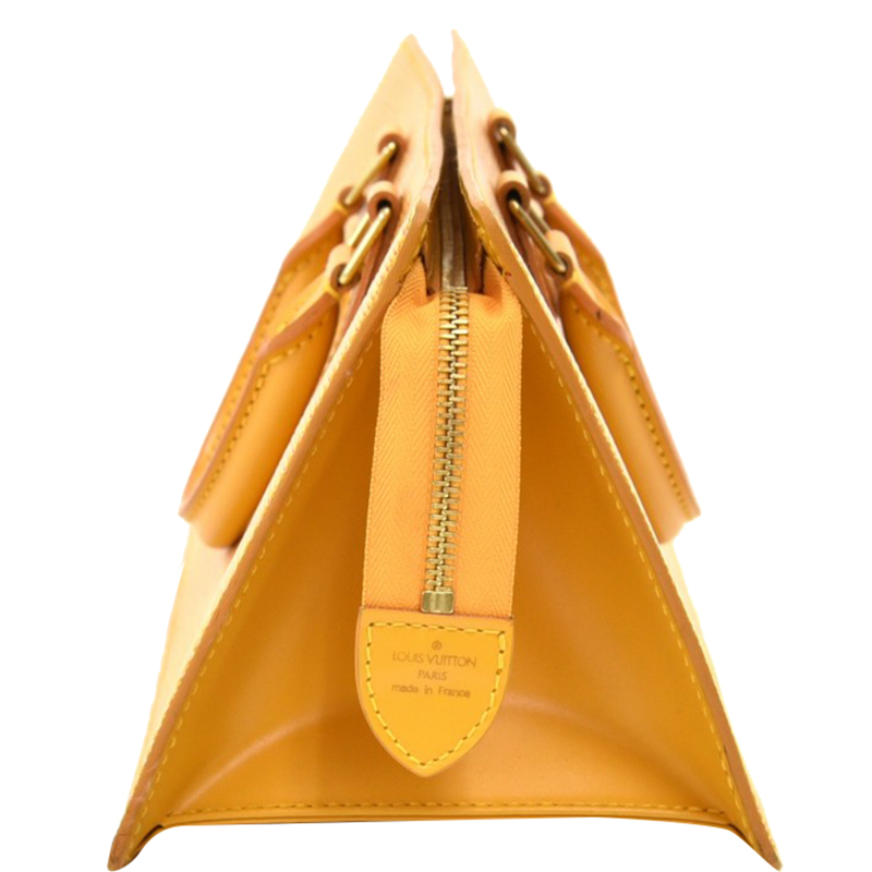 Pre-owned Louis Vuitton Tassil Yellow Epi Leather Sac Triangle Bag, ModeSens