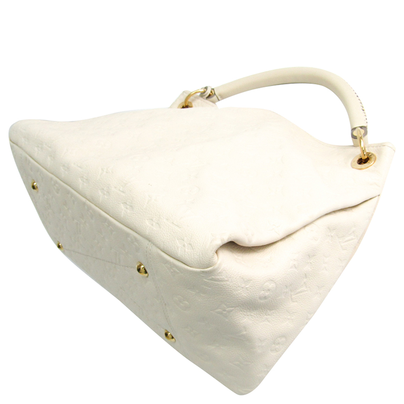 

Louis Vuitton Neige Monogram Empreinte Leather Artsy MM Bag, White