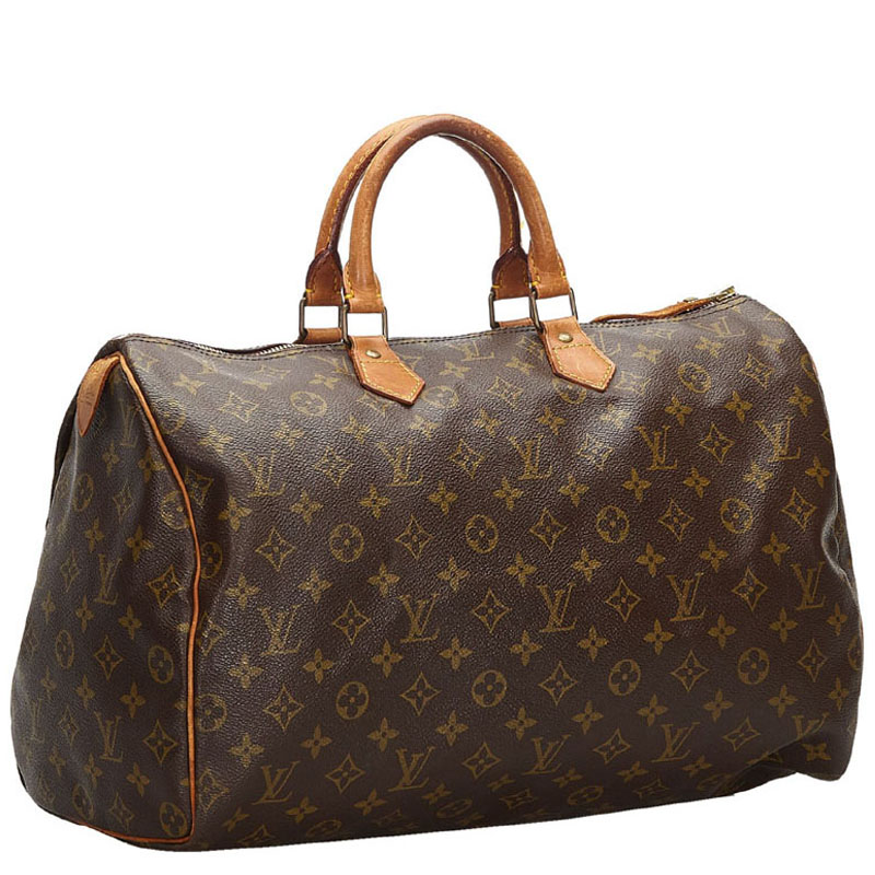 

Louis Vuitton Monogram Canvas Speedy 40 Bag, Brown