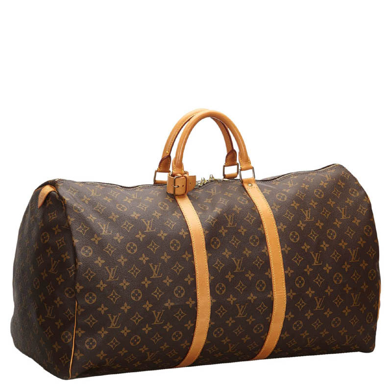 

Louis Vuitton Monogram Canvas Keepall Bandouliere 60, Brown