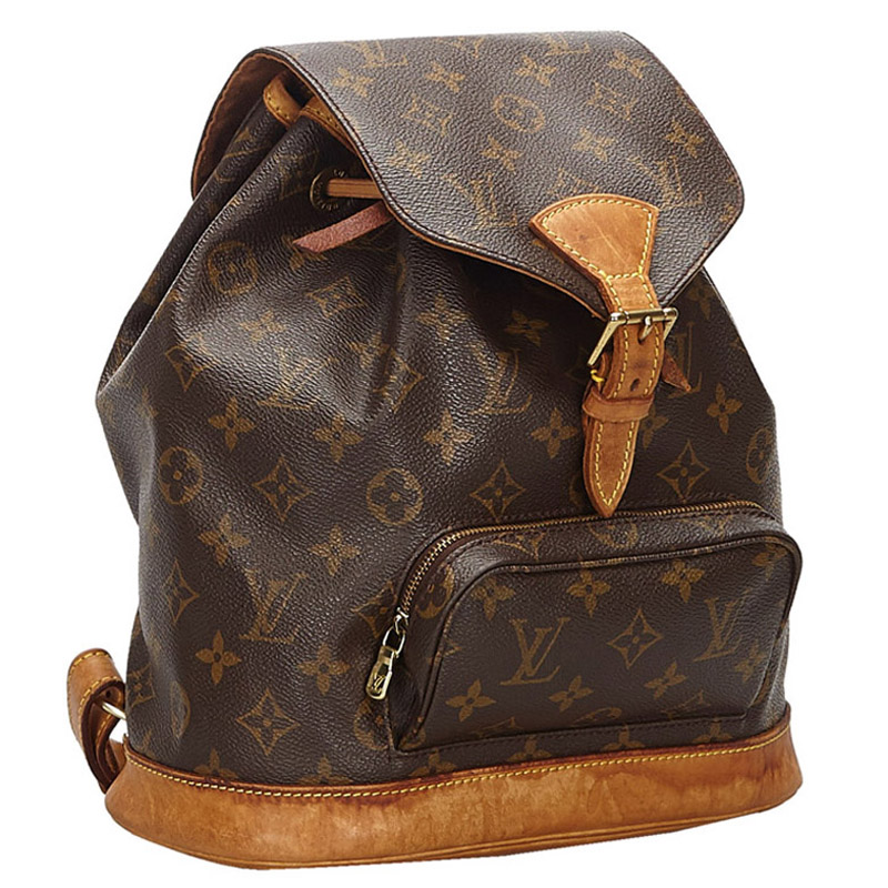 

Louis Vuitton Monogram Canvas and Leather Montsouris MM Backpack, Brown
