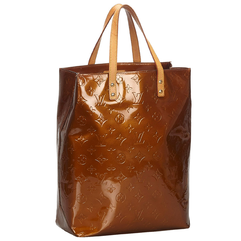 

Louis Vuitton Bronze Vernis Leather Reade MM Tote Bag, Brown