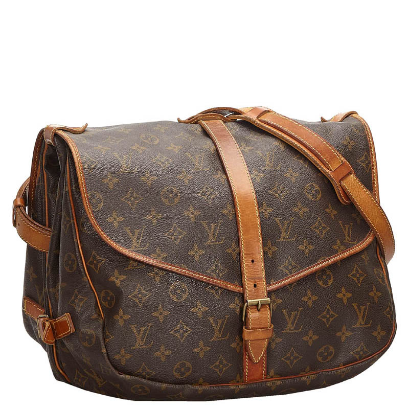

Louis Vuitton Monogram Canvas Saumur 35 Messenger Bag, Brown