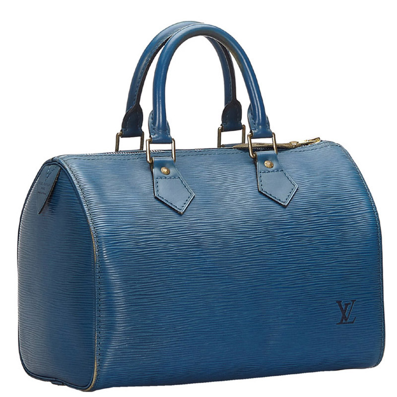 

Louis Vuitton Toledo Blue Epi Leather Speedy 30 Bag