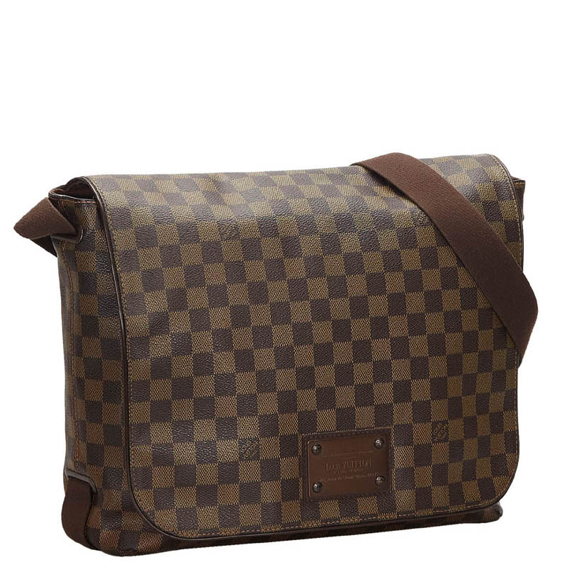 

Louis Vuitton Damier Ebene Canvas Brooklyn MM Bag, Brown