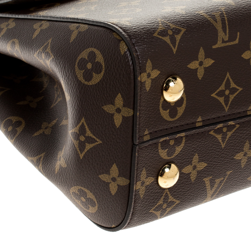 Louis Vuitton Cluny Top Handle Bag Monogram Canvas MM Brown 2391061