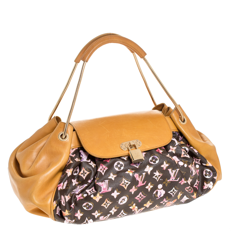 USED Louis Vuitton Limited Edition Brown Monogram Watercolor