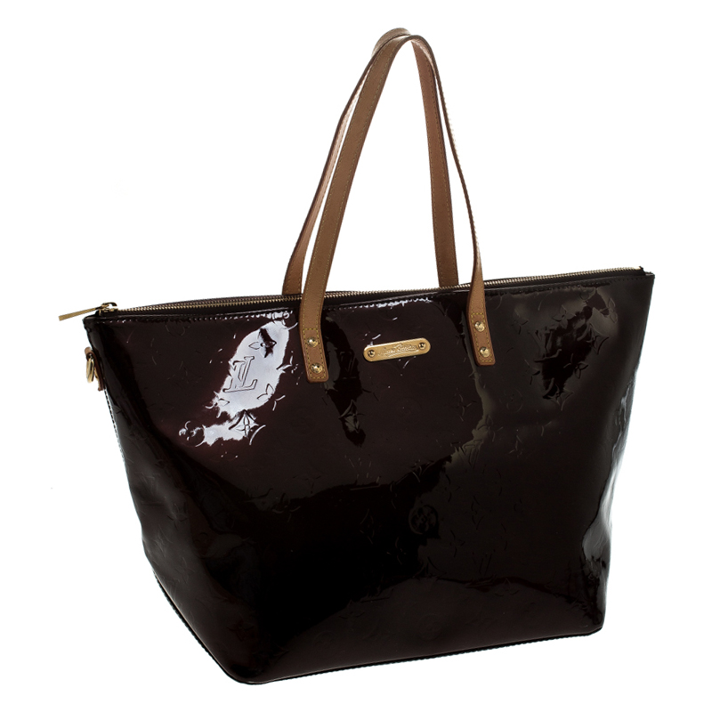 tas tote-bag Louis Vuitton Amarante Vernis Bellevue GM Tote Bag