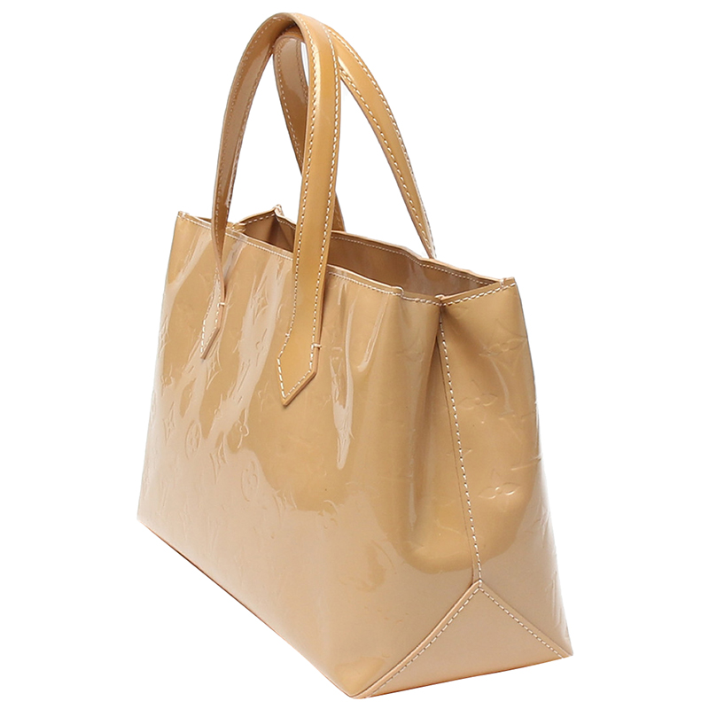 

Louis Vuitton Beige Vernis Leather Wilshire PM Bag